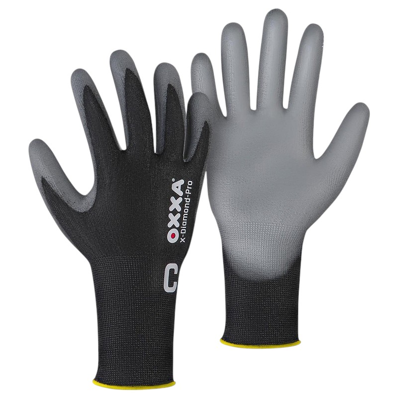 OXXA® X-Diamond-Pro 51-775 handschoen - Snijbestendig - Dyneema vezels - Grijs/Zwart - 10XL
